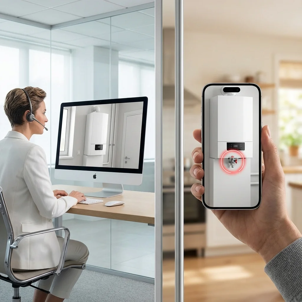GroundCam-interface met live visuele ondersteuning